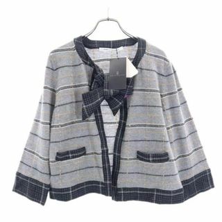 DIANE von FURSTENBERG - 未使用 ダイアンフォンファステンバーグ ウール 総柄 ニット カーディガン M グレー系 DIANE VON FURSTENBERG レディース