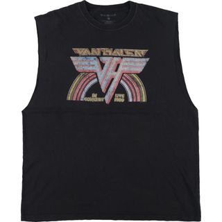 古着 VAN HALEN ヴァンヘイレン カットオフ バンドTシャツ バンT メンズXL  /eaa453171(Tシャツ/カットソー(半袖/袖なし))