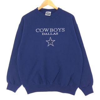 古着 90年代 タルテックス TULTEX NFL DALLAS COWBOYS ダラスカウボーイズ スウェットシャツ トレーナー USA製 メンズL /eaa438882(スウェット)