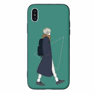 【サイズ:iphoneXSMax_色:グリーン（男）】MOMOケース iphon(その他)