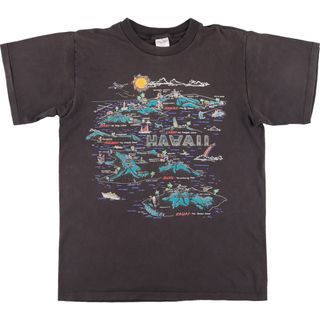 古着 90年代 DELTA プリントTシャツ USA製 メンズL ヴィンテージ /eaa453268(Tシャツ/カットソー(半袖/袖なし))