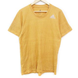 アディダス(adidas)のアディダス Tシャツ カットソー 半袖 プリント 総柄 XO 3L オレンジ 茶(Tシャツ(半袖/袖なし))