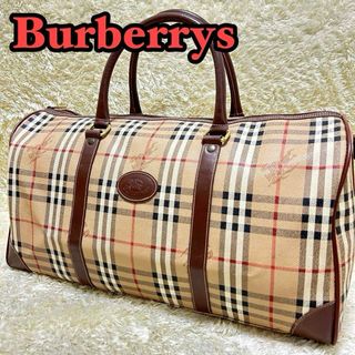 バーバリー(BURBERRY)のバーバリー ボストンバッグ ノバチェック ホースロゴ PVC 162(ボストンバッグ)