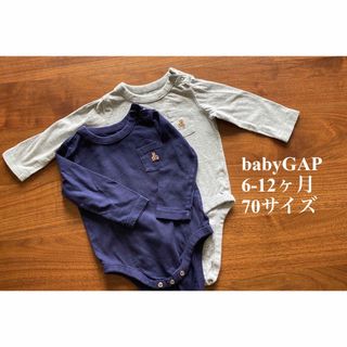 ベビーギャップ(babyGAP)の男女兼用　長袖　ボディスーツ　くまさん　GAPBaby 6〜12ヶ月(カバーオール)