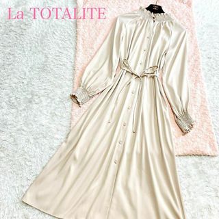 ラトータリテ(La TOTALITE)の美品 ラトータリテ ロングワンピース マキシ丈 スタンドカラー はおり F(ロングワンピース/マキシワンピース)