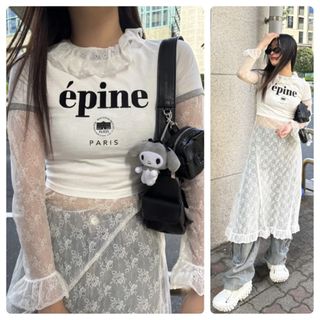 エピヌ(épine)のépine piping emblem cropped tee(Tシャツ(半袖/袖なし))