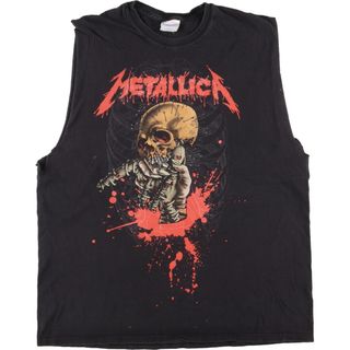 古着 00年代 ヘインズ Hanes METALLICA メタリカ カットオフ バンドTシャツ バンT メンズXL /eaa446922