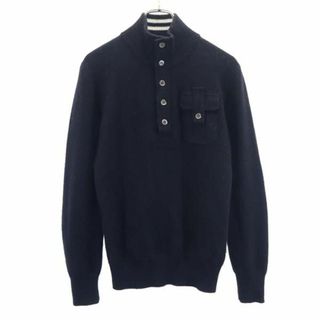 バーバリーブラックレーベル(BURBERRY BLACK LABEL)のバーバリーブラックレーベル 三陽商会 ウールブレンド 長袖 ニット 2 ブラック系 BURBERRY BLACK LABEL セーター メンズ(ニット/セーター)