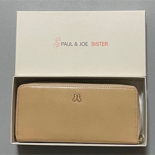 ポールアンドジョー(PAUL & JOE)のポール&ジョー SISTER 牛革 長財布 ラウンドファスナー  ベージュ(財布)