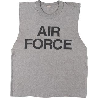 古着 U.S.AIR FORCE カットオフ プリントTシャツ USA製 メンズS ヴィンテージ /eaa453151(Tシャツ/カットソー(半袖/袖なし))