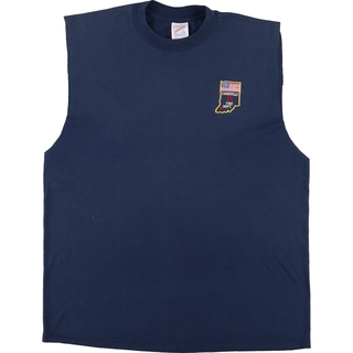 ジャージーズ(JERZEES)の古着 90年代 ジャージーズ Jerzees カットオフ 刺繍Tシャツ USA製 メンズL ヴィンテージ /eaa453173(Tシャツ/カットソー(半袖/袖なし))
