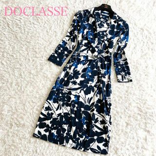 DoCLASSE - 新品タグ付 ドゥクラッセ ドレープワンピース ひざ丈 花柄 総柄 M