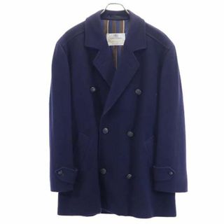 アクアスキュータム(AQUA SCUTUM)のアクアスキュータム ウール ピーコート 38 ネイビー Aquascutum メンズ(ピーコート)