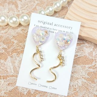 #3388/ハンドメイド♡押し花ドライフラワーレジンピアス(ピアス)