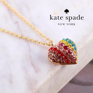 kate spade new york - 【新品♠️本物】ケイトスペード レインボー ハートネックレス
