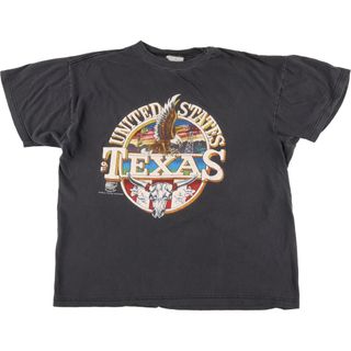 古着 00年代 TEXAS プリントTシャツ メンズL /eaa452784(Tシャツ/カットソー(半袖/袖なし))