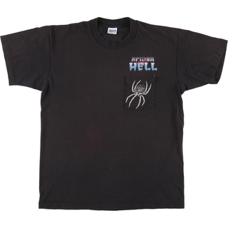 アンビル(Anvil)の古着 90年代 アンビル Anvil SPIDER FROM HELL バック 大判 プリントTシャツ USA製 メンズL ヴィンテージ /eaa452958(Tシャツ/カットソー(半袖/袖なし))