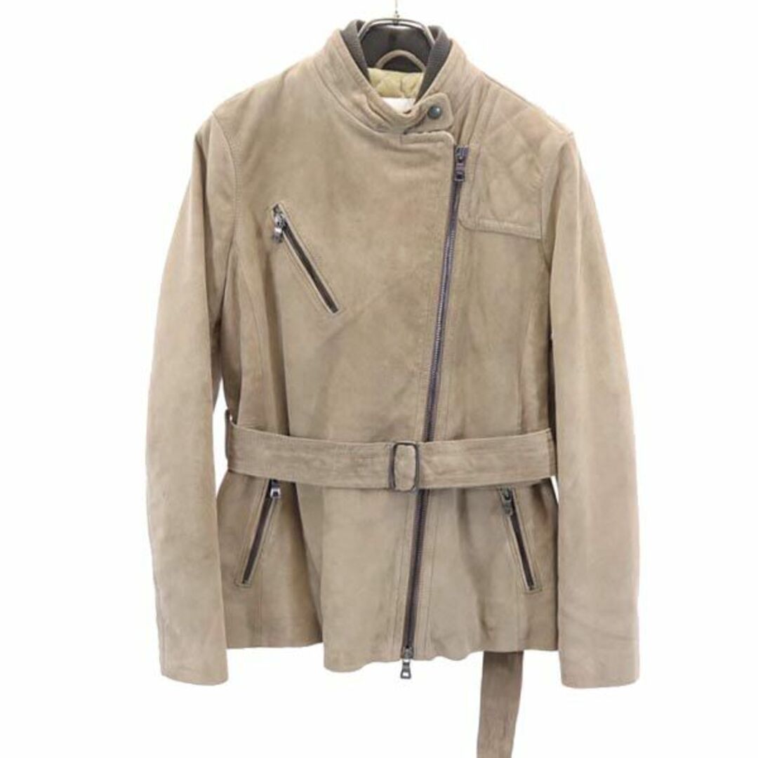 COACH - コーチ 牛革 スエード レザージャケット XS ベージュ系 COACH - コーチ 牛革 スエード レザージャケット XS ベージュ系