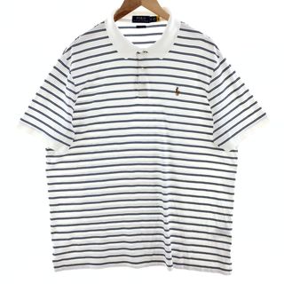 ラルフローレン(Ralph Lauren)の古着 ラルフローレン Ralph Lauren POLO RALPH LAUREN CLASSIC FIT 半袖 ボーダー ポロシャツ メンズXL /eaa381479(ポロシャツ)