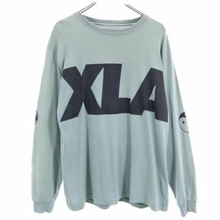 XLARGE - エクストララージ 長袖 Tシャツ M グリーン系 XLARGE ロンT デカロゴ メンズ