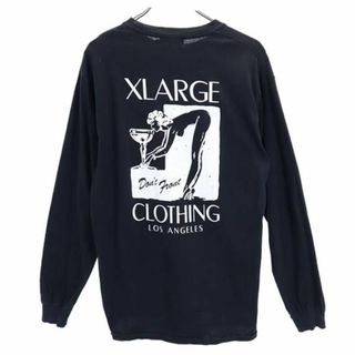 XLARGE - エクストララージ バックプリント 長袖 Tシャツ M ブラック系 XLARGE ロンT メンズ