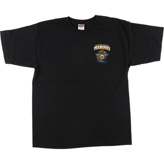 古着 00年代 BAYSIDE UNITED STATES MARINES アメリカ海兵隊 ミリタリーTシャツ USA製 メンズL /eaa452788(Tシャツ/カットソー(半袖/袖なし))