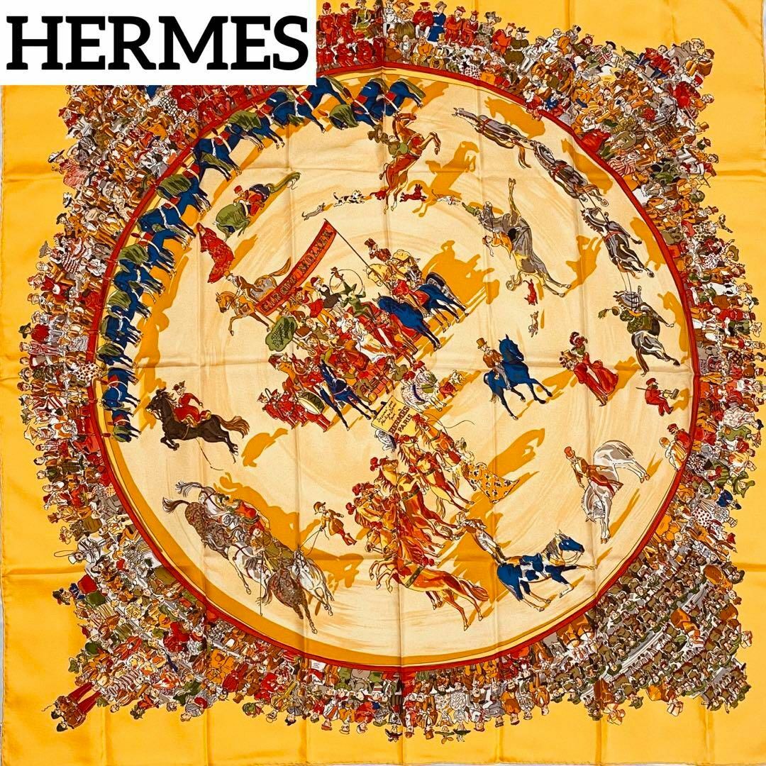 美品 ☆HERMES☆ スカーフ カレ90 モリエサーカス シルク 美品 ☆HERMES☆ スカーフ カレ90 モリエサーカス シルク