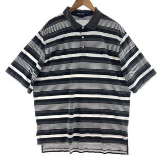 ラルフローレン(Ralph Lauren)の古着 ラルフローレン Ralph Lauren POLO GOLF ポロゴルフ マルチボーダー 半袖 ボーダー ポロシャツ メンズL /eaa381504(ポロシャツ)