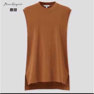 ユニクロ(UNIQLO)の新品　ユニクロ　マメ　エアリズムコットンオーバーサイズT（ノースリーブ）S(Tシャツ(半袖/袖なし))