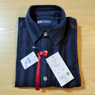 カンゴール(KANGOL)の◎KANGOL長袖綿100%ストライプ柄シャツ　Sサイズ(シャツ)