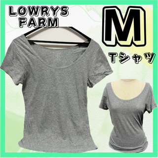 ローリーズファーム(LOWRYS FARM)のNo.475 LOWRYSFARM 半袖 無地Tシャツ グレー (Mサイズ)(Tシャツ(半袖/袖なし))