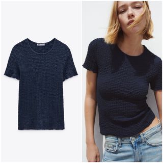 ZARA - ZARA テクスチャーTシャツ