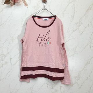 FILA - LL フィラ FILA ロングTシャツ カットソー 長袖 綿100%