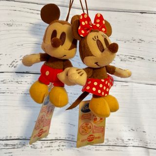 ディズニー(Disney)のディズニー　ミッキー  ミニー　ぬいぐるみ　ストラップ(キャラクターグッズ)