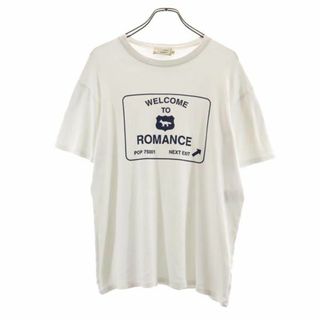 メゾンキツネ(MAISON KITSUNE')のメゾンキツネ プリント 半袖 Tシャツ S ホワイト系 MAISON KITSUNE メンズ(Tシャツ/カットソー(半袖/袖なし))
