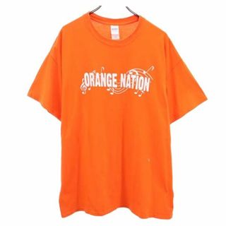 ギルタン(GILDAN)のギルダン バックプリント 半袖 Tシャツ XL オレンジ GILDAN メンズ(Tシャツ/カットソー(半袖/袖なし))