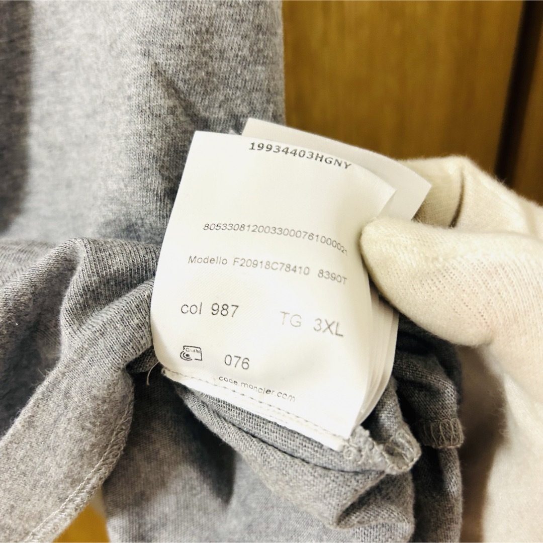 MONCLER モンクレール Tシャツ ロゴプリント グレー ビッグ MONCLER モンクレール Tシャツ ロゴプリント グレー ビッグ
