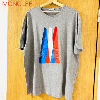 MONCLER モンクレール　Tシャツ　ロゴプリント　グレー　ビッグシルエット