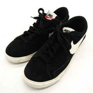 ナイキ(NIKE)のナイキ スニーカー ローカット ブレザー LOW レザー AA3962-006 シューズ 靴 黒 レディース 24サイズ ブラック NIKE(スニーカー)