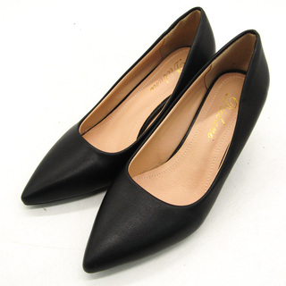 ポインテッドトゥ パンプス 未使用 シューズ 靴 黒 レディース 22.5サイズ ブラック DIEBANI(ハイヒール/パンプス)