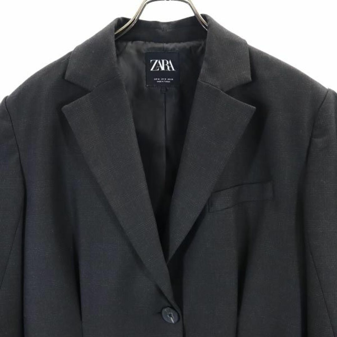 ZARA - ザラ チェック柄 テーラードジャケット M グレー系 ZARA ZARA - ザラ チェック柄 テーラードジャケット M グレー系 ZARA