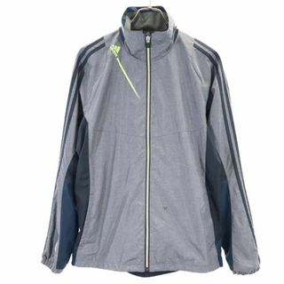 アディダス(adidas)のアディダス ロゴプリント ジップジャケット L グレー系 adidas ウインドウブレーカー 裏メッシュ スポーツ メンズ(その他)