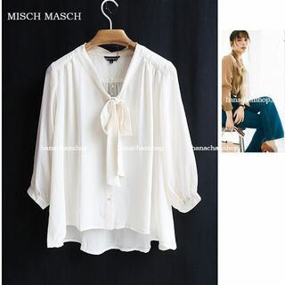 ミッシュマッシュ(MISCH MASCH)の【新品】ミッシュマッシュ★美釦ジョーゼットボウタイブラウス(シャツ/ブラウス(半袖/袖なし))