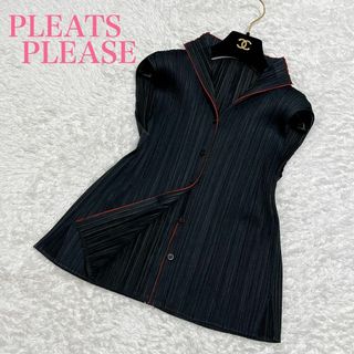 プリーツプリーズイッセイミヤケ(PLEATS PLEASE ISSEY MIYAKE)の極美品 プリーツプリーズ イッセイミヤケ シャツ はおり 大きいサイズ 4(シャツ/ブラウス(半袖/袖なし))