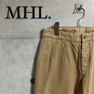 エムエイチエル(MHL.)の【定番】MHL. マーガレットハウエル 2タック ワイドテーパードチノパンツ(チノパン)