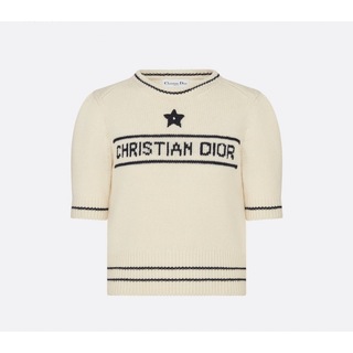 クリスチャンディオール(Christian Dior)の新品 Christian Dior ディオール セーター 半袖 ホワイト(ニット/セーター)