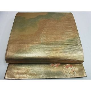 平和屋2■六通柄袋帯　霞　花丸文　ワンポイント　金糸　引箔　逸品　DAAB1545jm(帯)