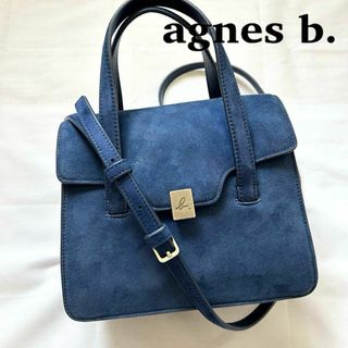 アニエスベー(agnes b.)の✨極美品✨2way　アニエスベー　ショルダーバッグ　ブルー　羊革　miyuki(ショルダーバッグ)