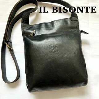 IL BISONTE - ✨極美品✨完売品　イルビゾンテ　ショルダーバッグ　レザー　ブラック　クロスボディ