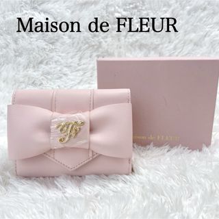 Maison de FLEUR - Maison de FLEUR ベルトリボンミニウォレット 財布 ピンク